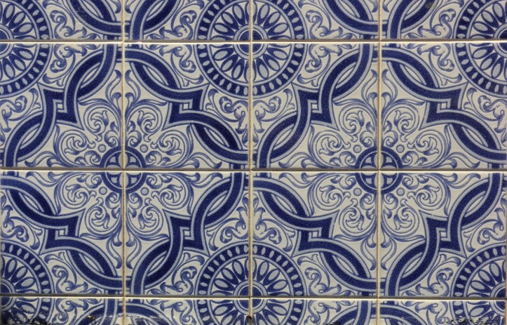 Dettaglio di un azulejo, le tipiche maioliche poroghesi, Porto, Portogallo