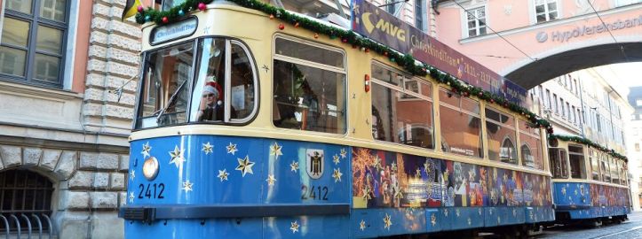 Il tram di Natale, Monaco di Baviera, Germania 