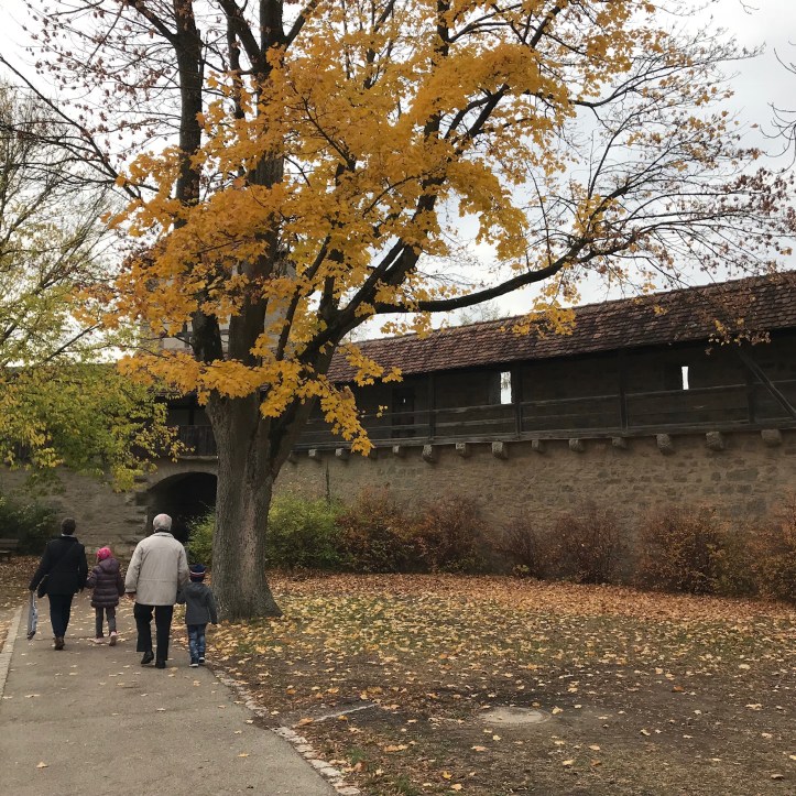 Le mura di Rothenburg ob der Tauber sulla Strada Romantica 