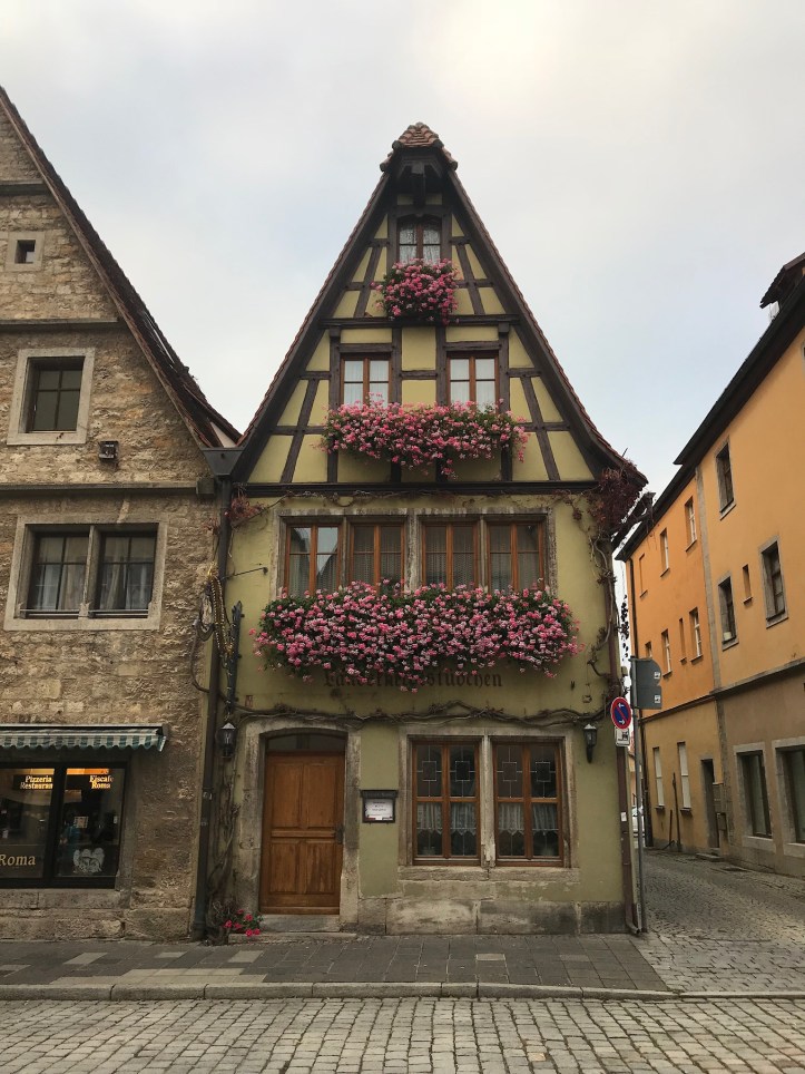 Angolo pittoresco di Rothenburg ob der Tauber, Strada Romantica