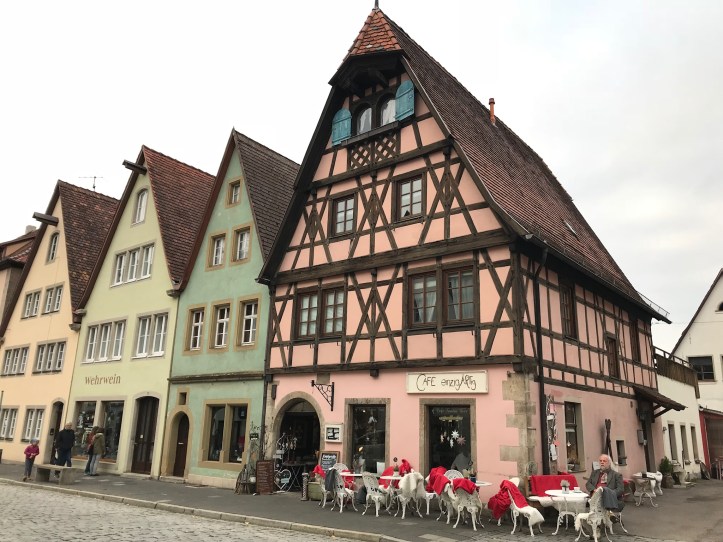 Scorcio di una strada di Rothenburg ob der Tauber 